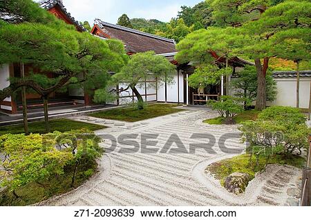Japan, Kyoto, Ginkakuji Temple, sand garden,. View Large Photo Image Stock Photo - Japan, Kyoto, Ginkakuji Temple, sand garden,.. Fotosearch
