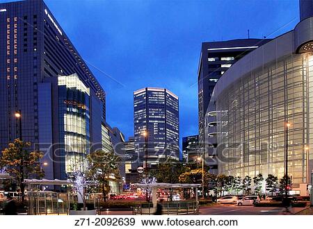 Japan, Osaka, Kita district, street scene,. View Large Photo Image Stock Photo - Japan, Osaka, Kita district, street scene,.. Fotosearch