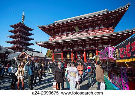 Stock Photography - Japan, Tokyo City, Asakusa District, Sensoji Temple.. Fotosearch