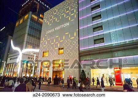Japan, Tokyo City, Ginza District, Chuo Avenue. View Large Photo Image Stock Image - Japan, Tokyo City, Ginza District, Chuo Avenue.. Fotosearch
