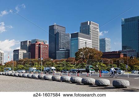 Picture - Japan-Tokyo City-Marunouchi Financial District Skyline. Fotosearch