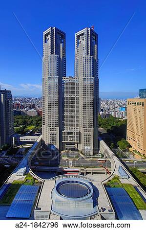 Japan, Tokyo City, Shijuku District, Tocho Bldg Tokyo City Hall Bldg View Large Photo Image Stock Photograph - Japan, Tokyo City, Shijuku District, Tocho Bldg Tokyo City Hall Bldg. Fotosearch