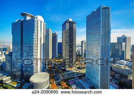 Stock Image - Japan, Tokyo City, Shinjuku District, West Shinjuku Station.. Fotosearch
