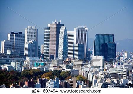 Japan-Tokyo City-Shinjuku District-Shinjuku Skyline from the East View Large Photo Image Picture - Japan-Tokyo City-Shinjuku District-Shinjuku Skyline from the East. Fotosearch
