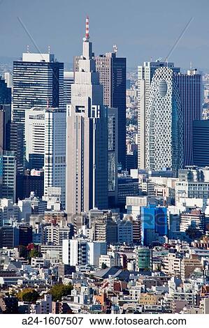 Stock Photo - Japan-Tokyo City-Tokyo Skyline-Shinjuku District. Fotosearch