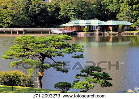 Stock Image - Japan, Tokyo, Hama-rikyu Gardens,.. Fotosearch