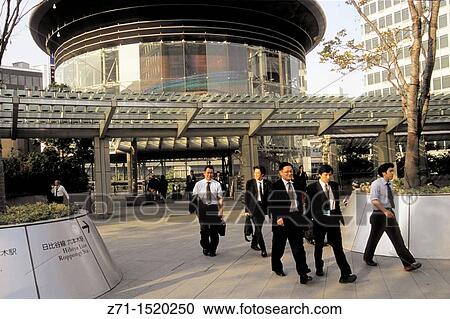 Japan, Tokyo, Roppongi Hills, street scene people businessmen View Large Photo Image Stock Image - Japan, Tokyo, Roppongi Hills, street scene people businessmen. Fotosearch