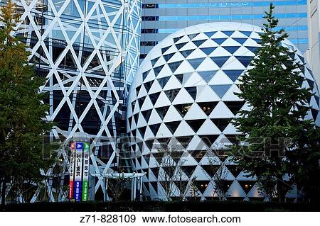 Stock Photo - Japan, Tokyo, Shinjuku, Cocoon Building. Fotosearch