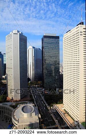 Japan, Tokyo, Shinjuku, skyline, skyscrapers,. View Large Photo Image Picture - Japan, Tokyo, Shinjuku, skyline, skyscrapers,.. Fotosearch