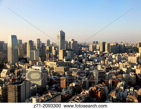 Japan, Tokyo, skyline, aerial view,. View Large Photo Image Stock Image - Japan, Tokyo, skyline, aerial view,.. Fotosearch
