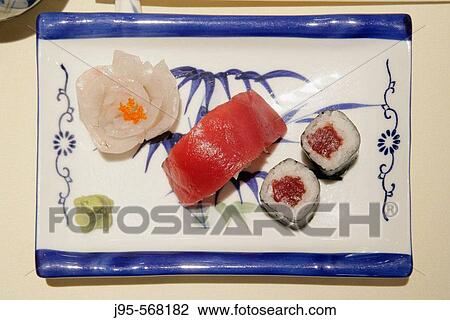 Stock Image - Japanese sushi dish.. Fotosearch