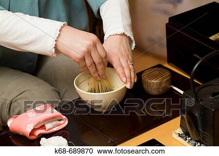 Stock Image - Japanese tea ceremony. Fotosearch
