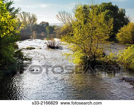 Stock Photo - Jarama river in Rivas-Vaciamadrid. Madrid. Spain.. Fotosearch