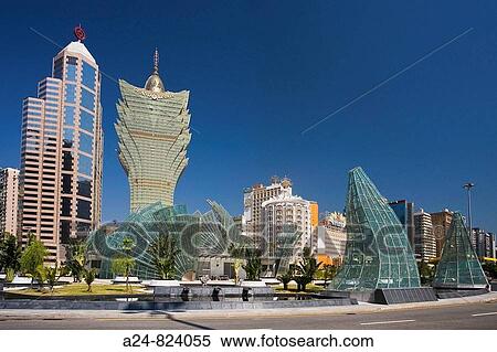 Jardim des Artes and Grand Lisboa casino, Macau City, China (November 2008) View Large Photo Image Stock Photography - Jardim des Artes and Grand Lisboa casino, Macau City, China (November 2008). Fotosearch