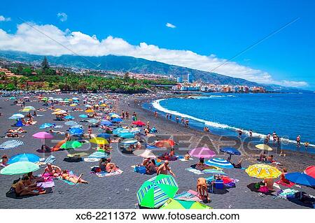 Jardin beach in Puerto de la Cruz, Tenerife. Canary Islands, Spain View Large Photo Image Stock Image - Jardin beach in Puerto de la Cruz, Tenerife. Canary Islands, Spain. Fotosearch