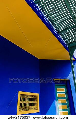 Stock Photo - Jardin Majorelle, Marrakech, Morocco, North Africa, Africa.. Fotosearch