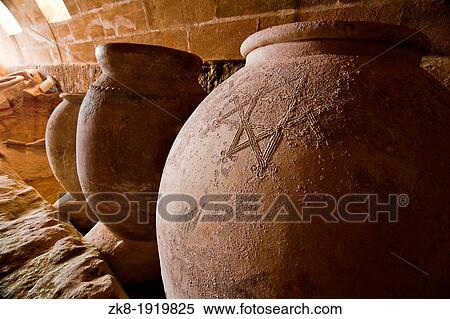 Jars of clay to preserve foods in the cellar La Mota castle, Alcala la real, Jaen, Spain View Large Photo Image Stock Photography - Jars of clay to preserve foods in the cellar La Mota castle, Alcala la real, Jaen, Spain. Fotosearch