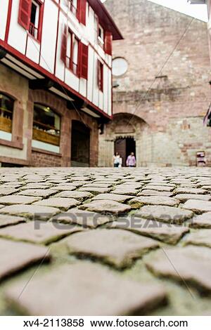 Jean Pied de Port, mediaeval village, Way of St. James, France. View Large Photo Image Stock Photo - Jean Pied de Port, mediaeval village, Way of St. James, France.. Fotosearch