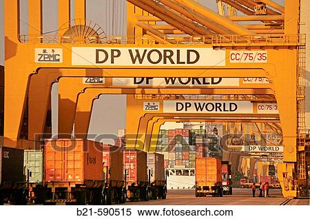 Jebel Ali harbour. Emirat of Dubai. UAE. View Large Photo Image Stock Photography - Jebel Ali harbour. Emirat of Dubai. UAE.. Fotosearch