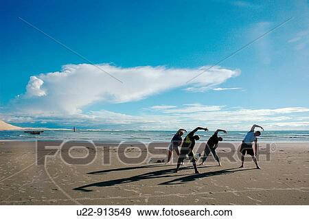 Stock Photo - Jericoacoara (Ceara, Brazil): tourists exercising the major dune. Fotosearch
