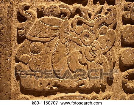 Stock Photo - Jerogl? fico maya. Museo Nacional de Antropologia. Ciudad de Mexico. Fotosearch
