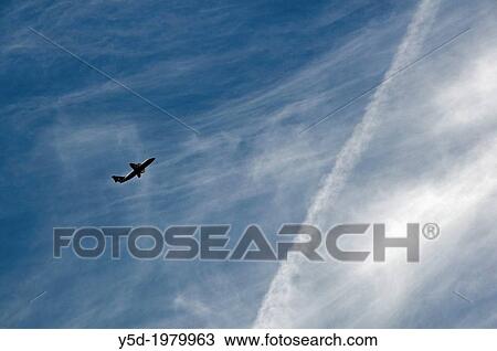 jet airplane in the sky View Large Photo Image Stock Image - jet airplane in the sky. Fotosearch