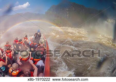 Jet boat ride on the river at Iguaz Falls, Iguaz Falls National Park, Misiones, Argentina, South America. View Large Photo Image Stock Image - Jet boat ride on the river at Iguaz Falls, Iguaz Falls National Park, Misiones, Argentina, South America.. Fotosearch