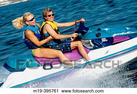 jet ski couple View Large Photo Image Stock Image - jet ski couple. Fotosearch