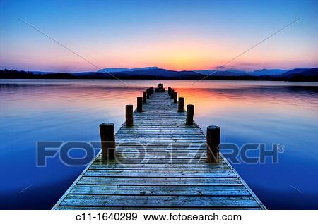 Jetty on Lake Windermere, cumbria, lake district, england, uk, View Large Photo Image Stock Photo - Jetty on Lake Windermere, cumbria, lake district, england, uk,. Fotosearch