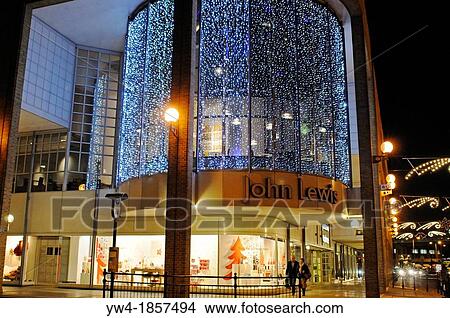 John Lewis with Christmas decoration, Kingston Upon Thames, Surrey View Large Photo Image Picture - John Lewis with Christmas decoration, Kingston Upon Thames, Surrey. Fotosearch