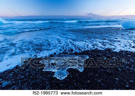 Jokulsarlon beach, Vatnatjokull glacier, Southern Iceland, Iceland, Europe. View Large Photo Image Stock Image - Jokulsarlon beach, Vatnatjokull glacier, Southern Iceland, Iceland, Europe.. Fotosearch