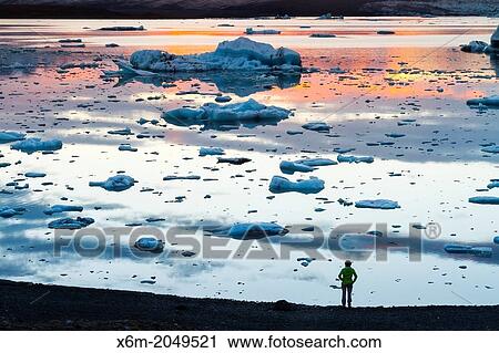 Stock Image - Jokulsarlon glacial lake. Iceland, Europe.. Fotosearch