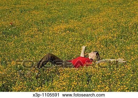 Stock Image - Joy in spring. Fotosearch