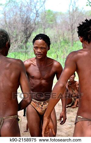 Stock Photography - Ju/? hoansi San men dancing, Tsumkwe, Otjozondjupa Region, Namibia, Africa.. Fotosearch