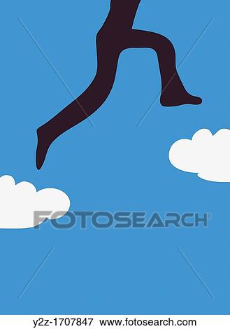 Jumping on clouds View Large Photo Image Stock Photo - Jumping on clouds. Fotosearch