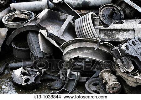 Picture - Junk metal at port, Pasajes, Guipuzkoa, Basque Country, Spain. Fotosearch
