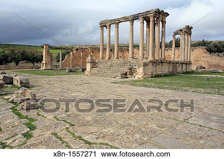 Junona temple, Dougga Thugga, UNESCO World Heritage Site, Tunisia View Large Photo Image Stock Image - Junona temple, Dougga Thugga, UNESCO World Heritage Site, Tunisia. Fotosearch