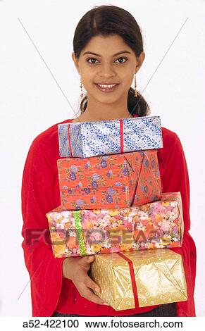 Stock Image - Just returned from shopping!. Fotosearch