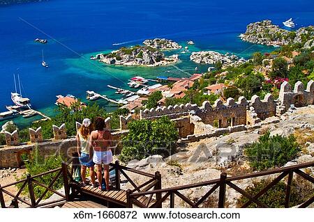 Stock Image - Kalekoy Antalya province Mediterranean coast Turkey. Fotosearch