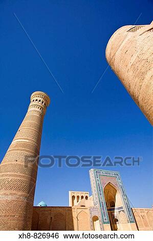 Kalyan Mosque, Bukhara, Uzbekistan View Large Photo Image Stock Photograph - Kalyan Mosque, Bukhara, Uzbekistan. Fotosearch