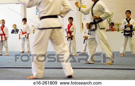 Karate class View Large Photo Image Stock Photo - Karate class. Fotosearch