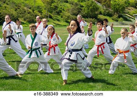 Karate class View Large Photo Image Stock Photo - Karate class. Fotosearch