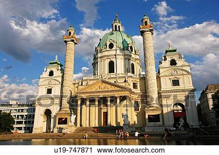 Karlskirche, Karlsplatz, Vienna, Austria View Large Photo Image Stock Image - Karlskirche, Karlsplatz, Vienna, Austria. Fotosearch