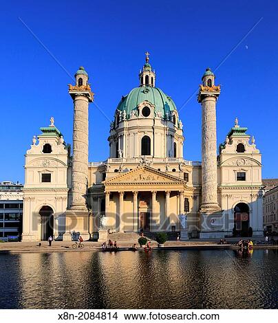 Karlskirche (St. Charles's Church), Vienna, Austria. View Large Photo Image Picture - Karlskirche (St. Charles's Church), Vienna, Austria.. Fotosearch