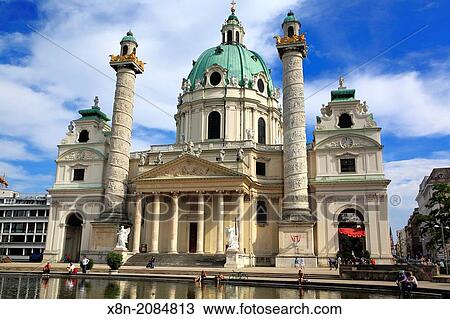 Karlskirche (St. Charles's Church), Vienna, Austria. View Large Photo Image Stock Image - Karlskirche (St. Charles's Church), Vienna, Austria.. Fotosearch