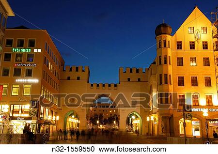 Stock Image - Karlstor in Karlsplatz, Munich, Bavaria, Germany, Europe. Fotosearch