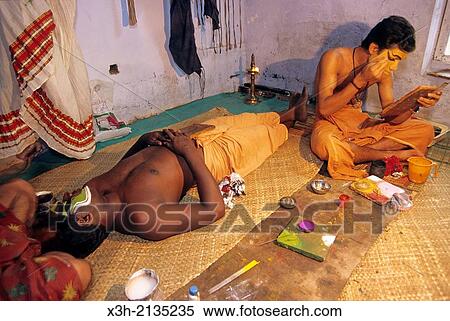 Kathakali performers applying makeup, State of Kerala, India, South Asia. View Large Photo Image Stock Photography - Kathakali performers applying makeup, State of Kerala, India, South Asia.. Fotosearch