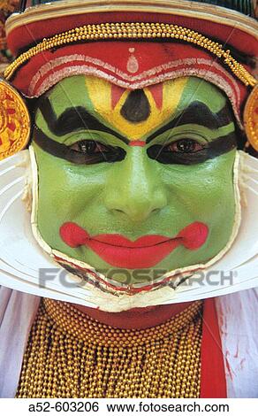 Stock Photograph - Kathakaly Dancer. Cochin. Kerala. India. Fotosearch
