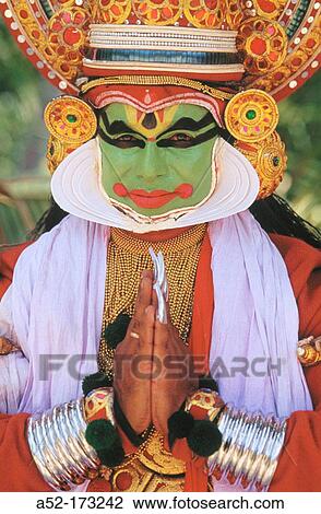 Stock Image - Kathakaly Dancer. Kerala. India. Fotosearch