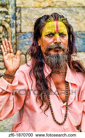Kathmandu Nepal religious man who is a character painted in costume near river at famous Pashupatinath holi Hindu place on Bagmati River View Large Photo Image Stock Image - Kathmandu Nepal religious man who is a character painted in costume near river at famous Pashupatinath holi Hindu place on Bagmati River. Fotosearch